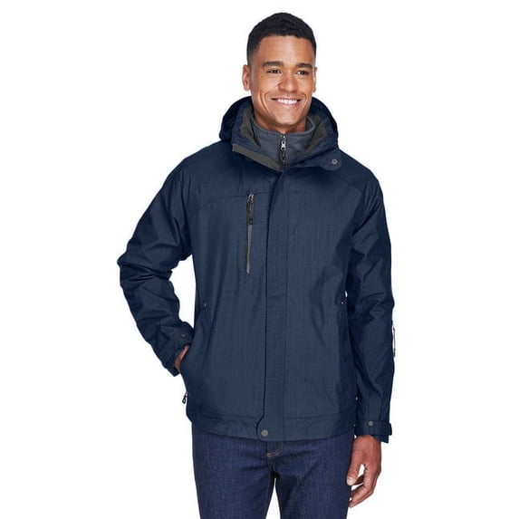 North End 88178 Men's Caprice 3-in-1 Jacket with Soft Shell Liner-Classic Navy-S