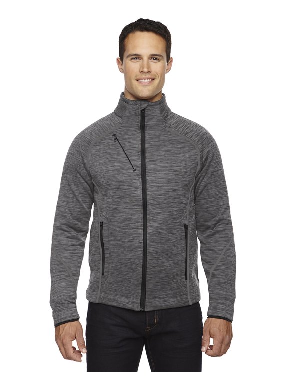 - North End Men's Flux Mlange Bonded Fleece Jacket 2XL CARBON/ BLACK