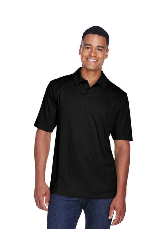 88632 Men's Recycled Polyester Performance Pique Polo-Black-XL