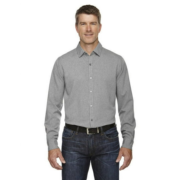 Ash City - North End Sport Blue North End Central Ave Men's Melange Performance Shirt, Lt Heather 832, XX-Large