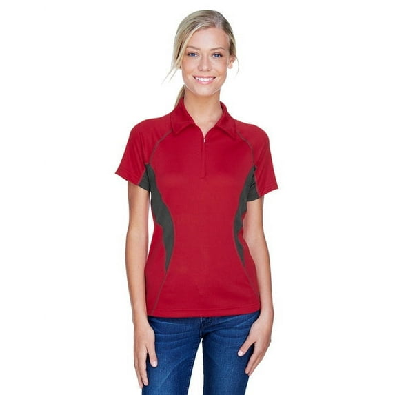 Ash City - North End Sport Red 78657 Ladies' Serac Utk Coollogik Performance Zippered Polo