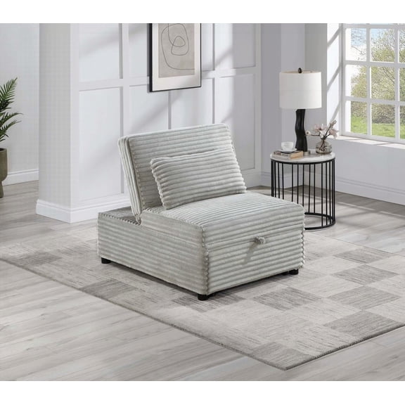 Bedroom Modern Sleeper Sofa with Ash Corduroy 32"x76"H Convertible Sofa