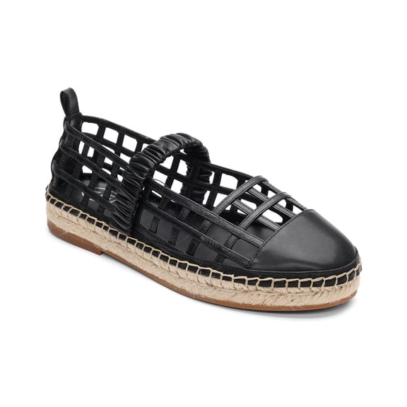 Ash Elly Leather Espadrille, 35, Black