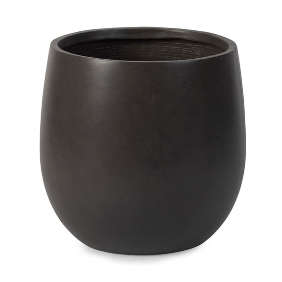 Ash & Ember 17" Hardy Charcoal Planter, Lightweight Fiberstone with Weather-Resistant Finish