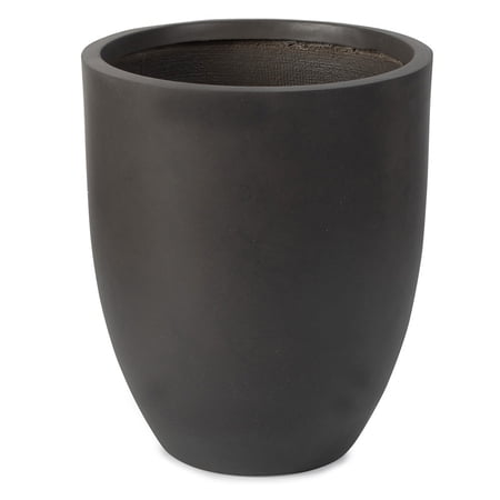 Ash & Ember 22" Laurel Charcoal Planter, Lightweight Fiberstone Composite with Weather-Resistant Finish