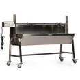 thumbnail image 1 of Ash & Ember 25W Stainless Steel BBQ Rotisserie Grill with Windscreen, 4 RPM Rotation Speed, Rated 125 LB for Large Game, Portable Electric Outdoor Roaster, Dual Prongs, Single Leg Bracket, Spine Fork, 1 of 6