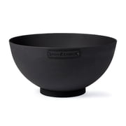 Ash & Ember 29" Hemisphere Fire Pit, Wood Burning Backyard Fireplace, Round Flat Flanged Base, Cast Iron High-Temp Black Paint Fire Bowl, Portable Outdoor Firepit Ideal for Backyard Parties, Camping