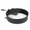 Ash & Ember 32" Steel Fire Ring with 15.5" x 19.5" Grate, Durable Fire ...
