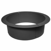 Ash & Ember 33 Outside Dia Steel Fire Pit Liner x 27 Inside - 4 Panel Liner 1.5mm thick Steel, DIY Above or In-Ground Outdoor Fire Pit, High temperature Finish, Portable Wood Burning Fire Ring