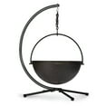 thumbnail image 1 of Ash & Ember 42" Cast Iron Cauldron Fire Pit Bowl with Double Hinged Grill Grate-Easy-Lift Handles & Handing Chain, Round Wood Burning Patio Fire Bowl for Backyard Patios, 1 of 10