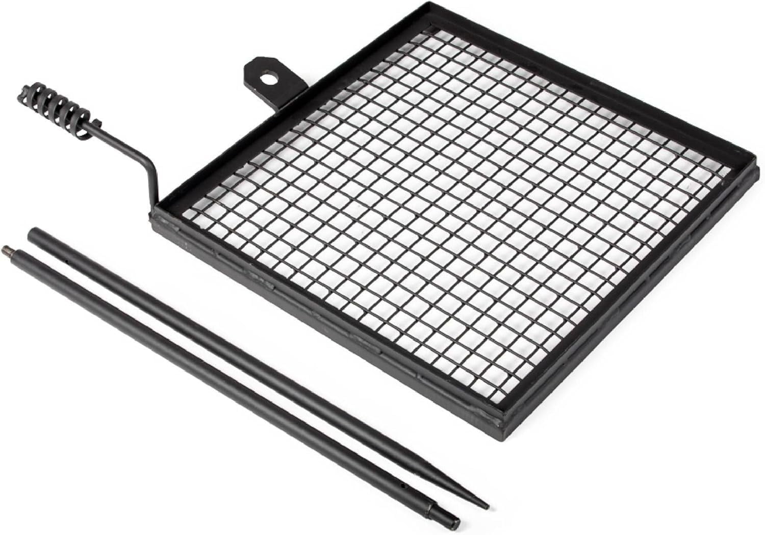 Ash & Ember Adjustable Swivel Grill, Steel Mesh Wire Cooking Grate with