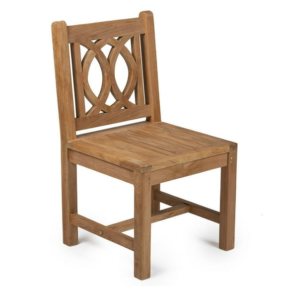 Ash & Ember Luna Grade A Teak Dining Chair, Weather Resistant Patio Dining Chair