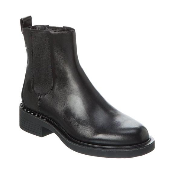 Ash Fancy Leather Bootie, 38, Black