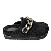 Ash Ghost Fur Mule Black / Black 421131-002 Women's Size 5
