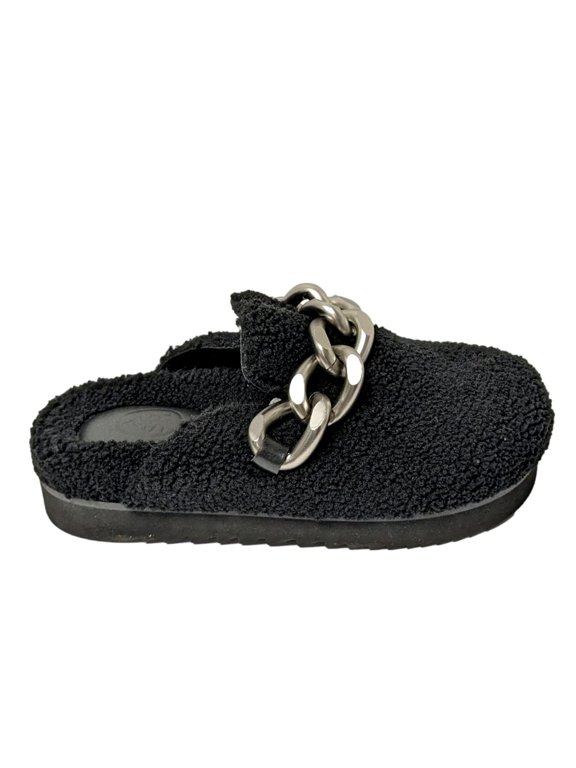 Ghost Fur Mule Black / Black 421131-002 Women's Size 5