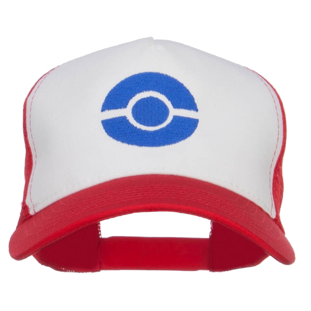帽子 ASH generation 49 hat SHOMKA Ash Ketchum Embroidered Mesh Cap - White Black OSFM at
