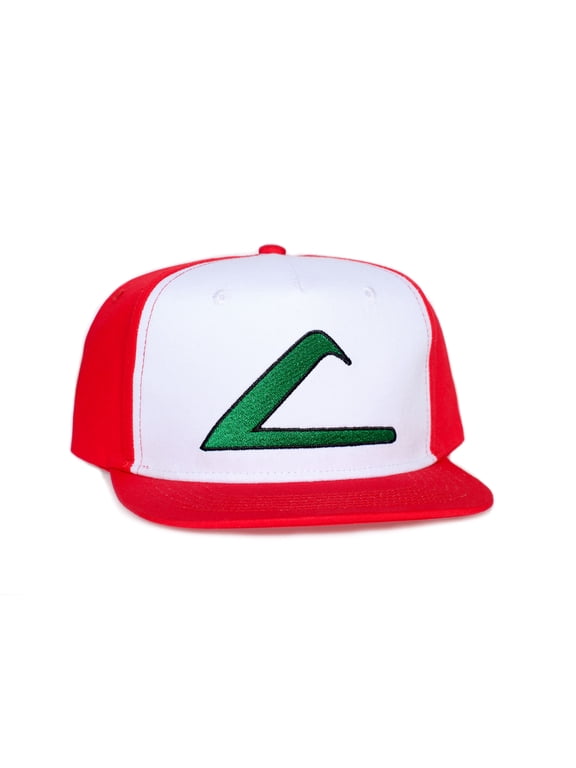 Ash Ketchum Flat Brim Cotton Hat Embroidered Team Trainer Anime Cap