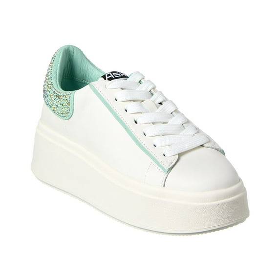 Ash Moby Strass Leather Sneaker, 37, White