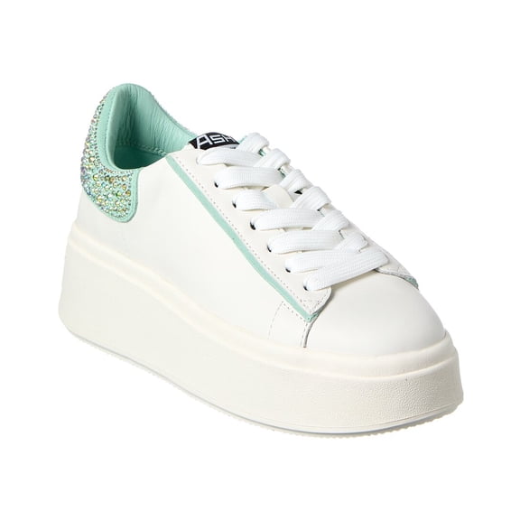 Ash Moby Strass Leather Sneaker, 41, White