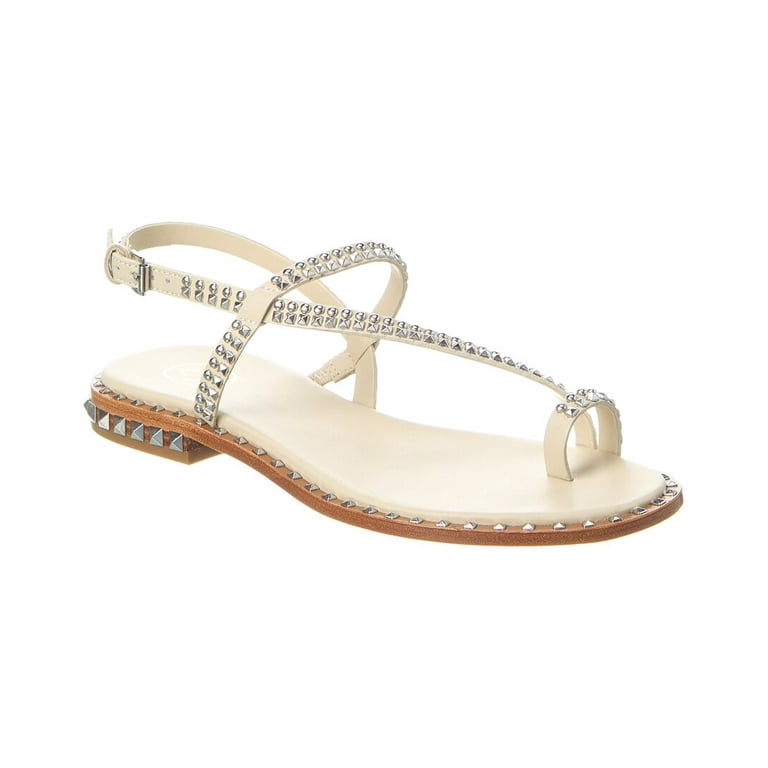 Ash Pearl Leather Sandal 39 White
