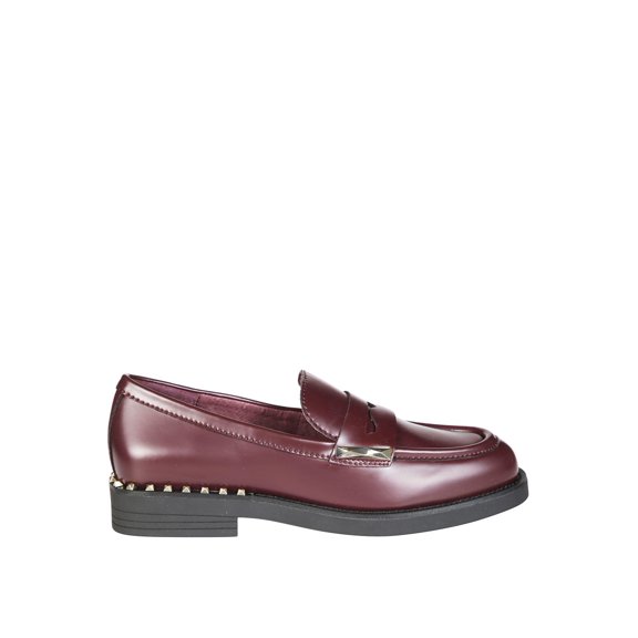 Ash Soft And Shiny Leather Moccasin Burgundy (Women's)