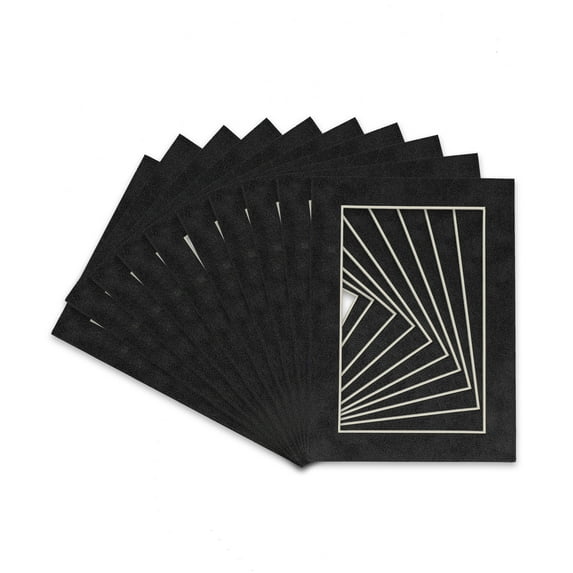 Ash Suede Acid Free 16x20 Picture Frame Mats with White Core Bevel Cut for 12x16 Pictures - Fits