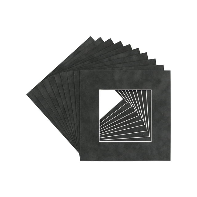 Ash Suede Acid Free 20x20 Picture Frame Mats with White Core Bevel Cut