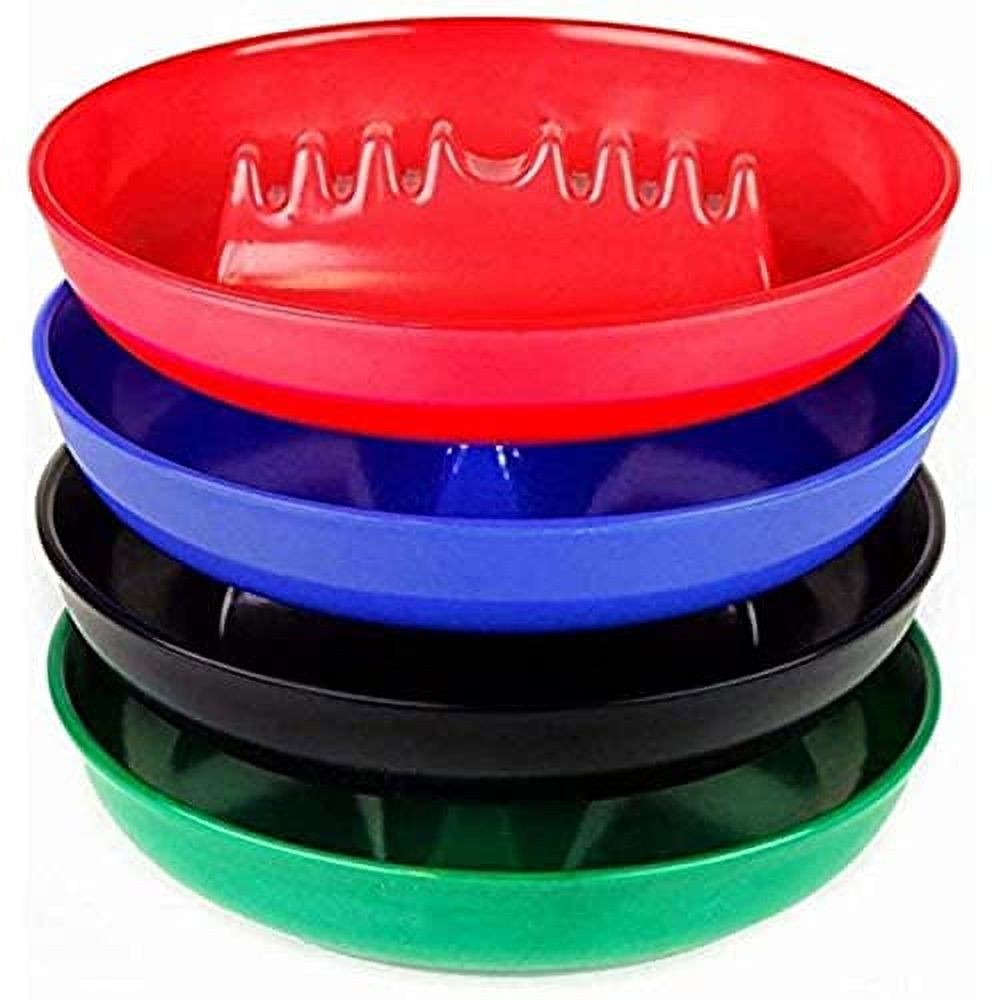 Ash Tray For Cigarettes & Cigar [4 Pack] Round Plastic Melamine