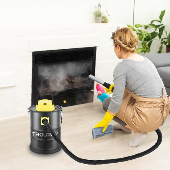 Ash Vacuum Cleaner - 2.6 Gallon Canister Vacuum with HEPA Filter, 800W Suction, and One Year Limited Warranty
