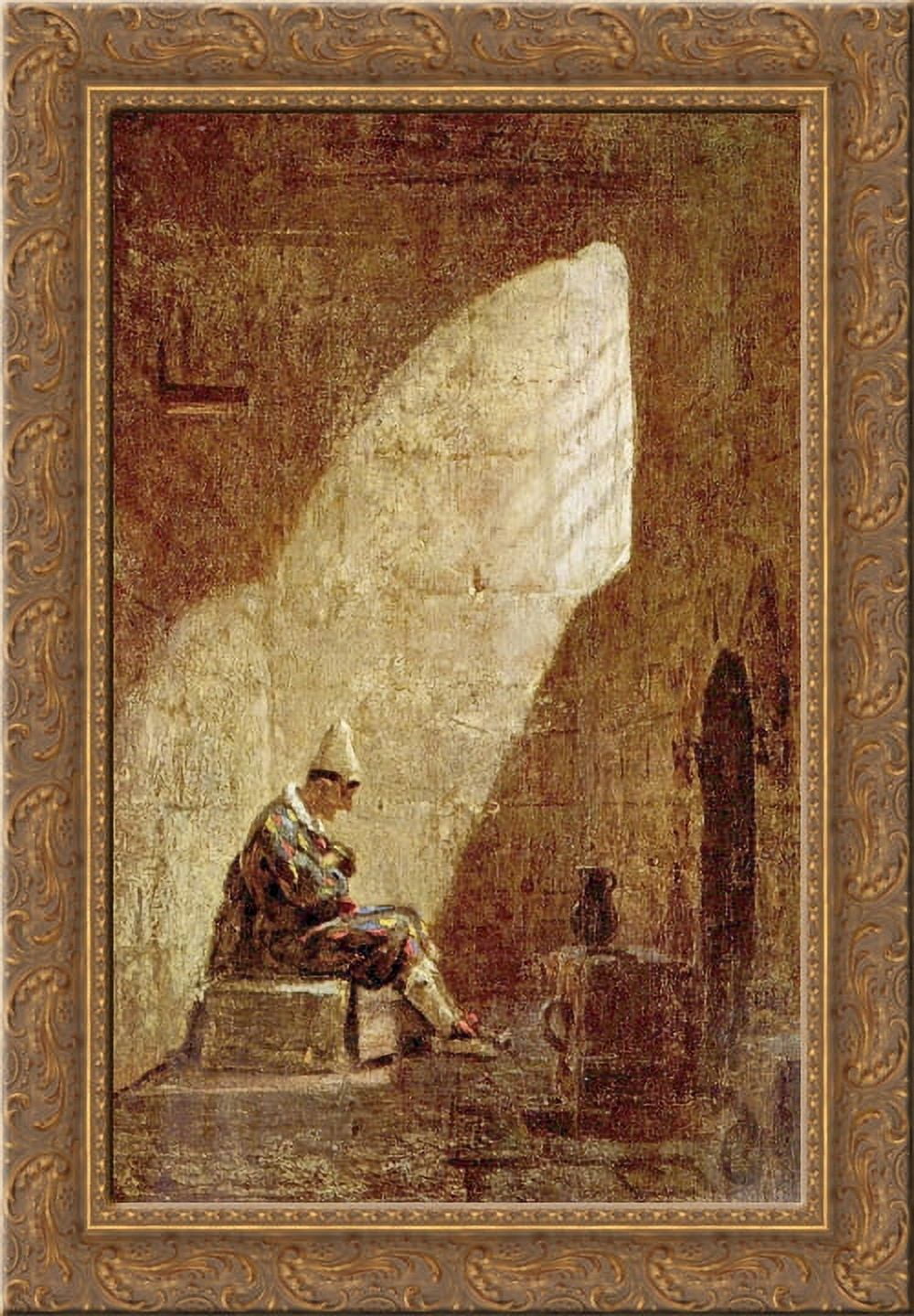 Ash Wednesday 24x18 Gold Ornate Wood Framed Canvas Art by Carl Spitzweg