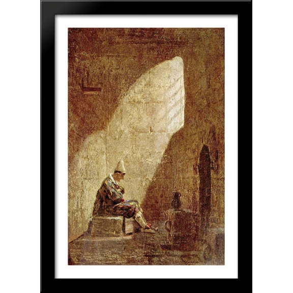Ash Wednesday 28x40 Large Black Wood Framed Print Art by Carl Spitzweg