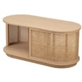 thumbnail image 1 of Ash Wood and Rattan Coffee Table Classic Style Living Room, 1 of 7