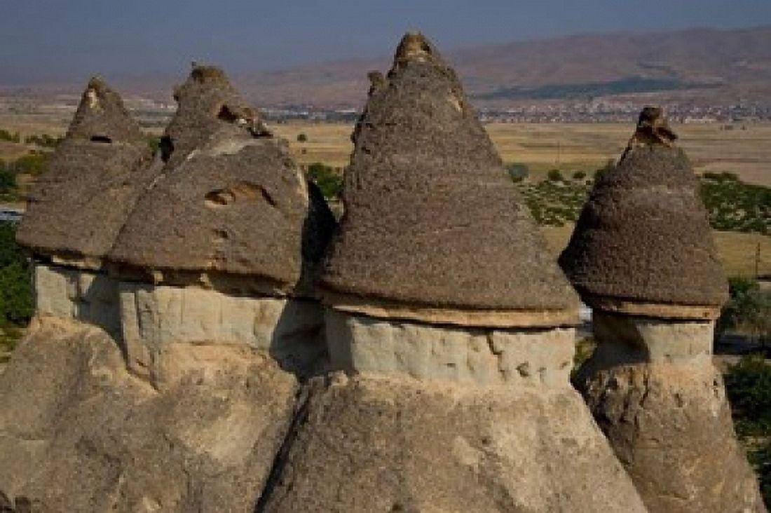 Ash and Basalt Formations Cappadoccia Turkey Canvas Art - Darrell Gulin DanitaDelimont (36 x 24)