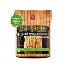 Asha Original Sauce Medium Width Mandarin Ramen Noodles 5 Count, 16.75 oz