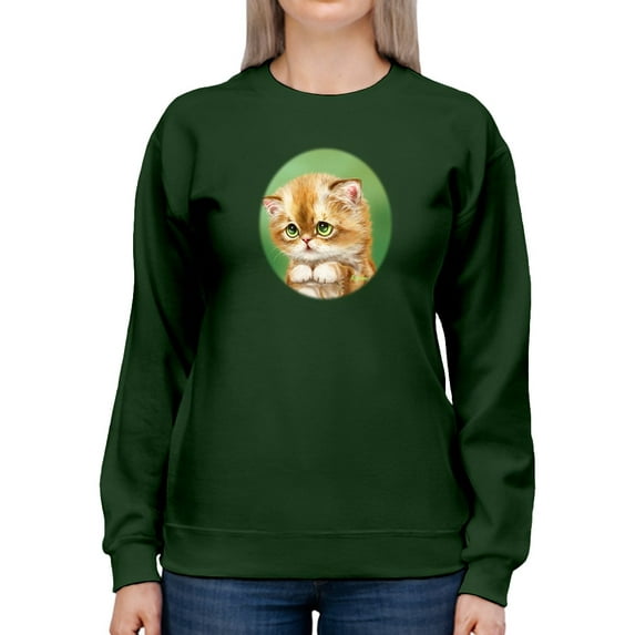 Ashamed Cat Sweatshirt Women -Kayomi Harai Designs, Female 4X-Large