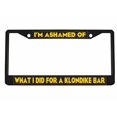 thumbnail image 1 of I'm Ashamed of What I did for a Klondike Bar Fun Style Metal License Plate Frame Personalized/Car Accessories Car Tag Holder Cover Carbon (Black/Carbon/Yellow), 1 of 2