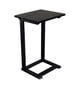 ABOX Ashana Tile Top C‑Shaped End Table, Marble Top, Iron Frame, 18"