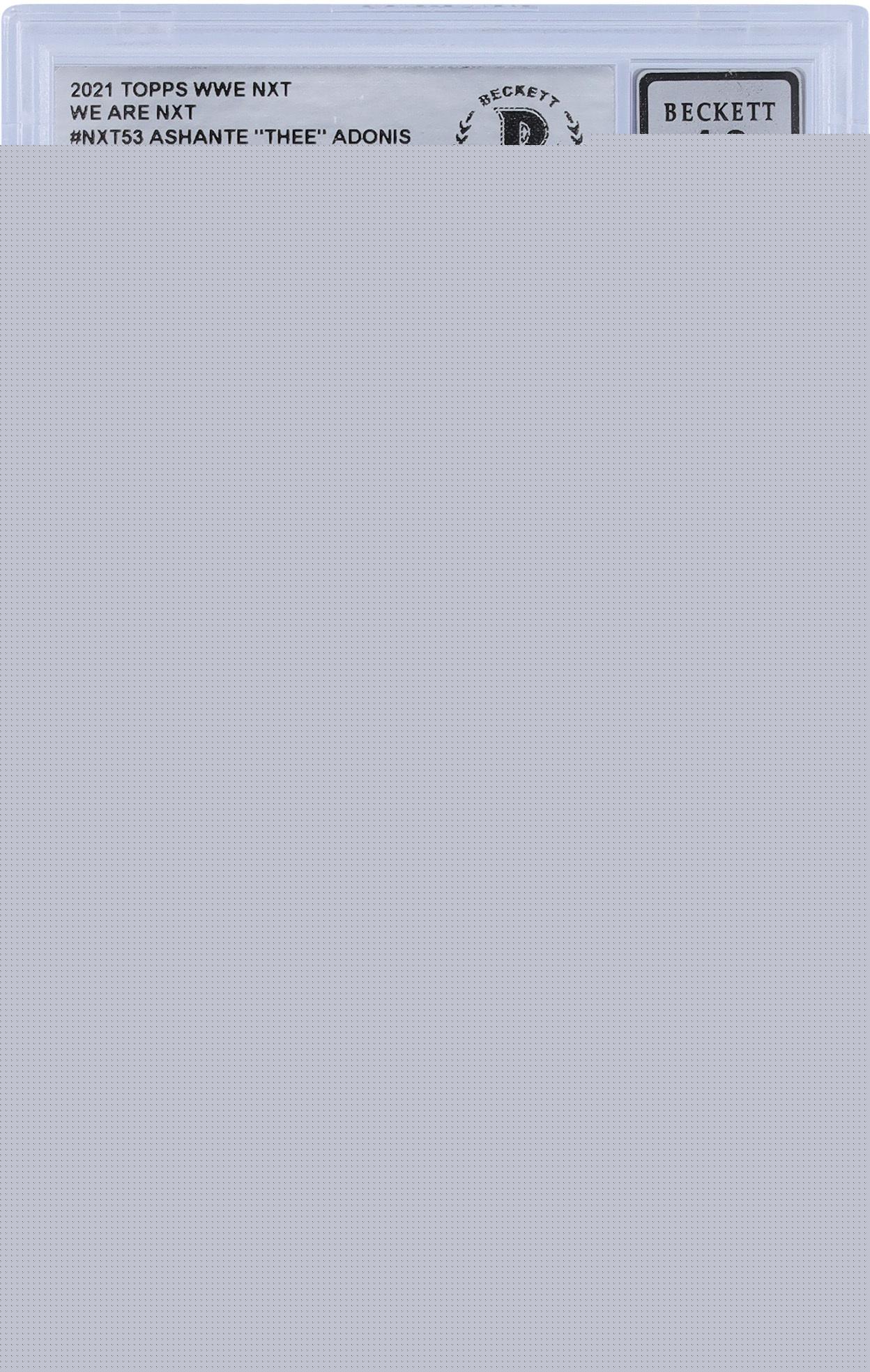 thumbnail image 1 of Ashante Adonis WWE Autographed 2021 Topps We Are NXT #NXT-53 Beckett Fanatics Witnessed Authenticated 10 Rookie Card - Fanatics Authentic Certified, 1 of 1