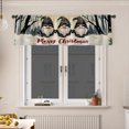 thumbnail image 1 of AshasdS Black Christmas Gnomes Row Window Valance Winter Holiday Short Curtain Rod Pocket for Kids Room, 1 of 5