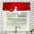 thumbnail image 1 of AshasdS Christmas Snowman Window Valance Curtain with Red Velvet Design and Gift Box, Festive Holiday Decor for Home Kitchen Living Room Bedroom Bathroom Decor 54x18 inch, 1 of 5