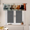 thumbnail image 1 of AshasdS Cute Cats Row on Window Sill Valance Pet Lovers Animal Short Curtain Rod Pocket for Living Room, 1 of 5