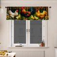 thumbnail image 1 of AshasdS Farmhouse Chicken Rooster Window Valance Country Curtain Valance Kitchen Window Treatment Rustic Home Decor, 1 of 5