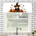 thumbnail image 1 of AshasdS Halloween Cow Witch Pumpkin Ghost Window Valance Curtain for Home Kitchen Living Room Bedroom Bathroom Decor 54x18 inch, 1 of 5