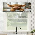 thumbnail image 1 of AshasdS Highland Cow Polyester Window Valance Curtain for Home Kitchen Living Room Bedroom Bathroom Decor 54x18 inch, 1 of 5