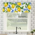 thumbnail image 1 of AshasdS Lemon and Blue Flower Polyester Window Valance Curtain for Home Kitchen Living Room Bedroom Bathroom Decor 54x18 inch, 1 of 5