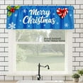 thumbnail image 1 of AshasdS Merry Christmas Polyester Window Valance Curtain with Snowflakes and Candy Cane Design for Home Kitchen Living Room Bedroom Bathroom Decor 54x18 inch, 1 of 5