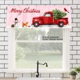 thumbnail image 1 of AshasdS Merry Christmas Red Truck Window Valance Curtain with Snowman and Dog for Home Kitchen Living Room Bedroom Bathroom Decor 54x18 inch, 1 of 5