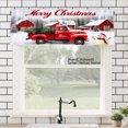 thumbnail image 1 of AshasdS Merry Christmas Red Truck Window Valance Curtain with Snowy Farm Scene for Home Kitchen Living Room Bedroom Bathroom Decor 54x18 inch, 1 of 5