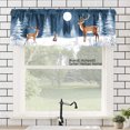 thumbnail image 1 of AshasdS Polyester Window Valance Curtain with Deer and Winter Forest Design for Home Kitchen Living Room Bedroom Bathroom Decor 54x18 inch, 1 of 5