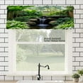 thumbnail image 1 of AshasdS Polyester Window Valance Curtain with Waterfall Garden Print for Home Kitchen Living Room Bedroom Bathroom Decor 54x18 inch, 1 of 5